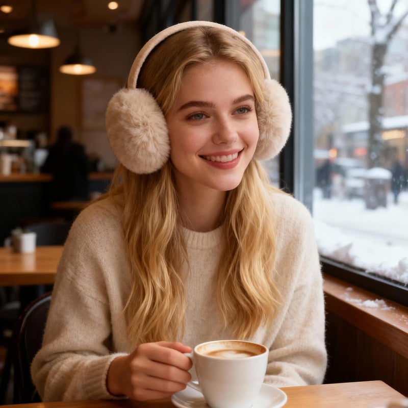 Lainlight Store Ear Muffs Winter Women Girls Adjustable Faux Fur Ear Warmers Comfy Cute Fuzzy Earmuffs - Image 5